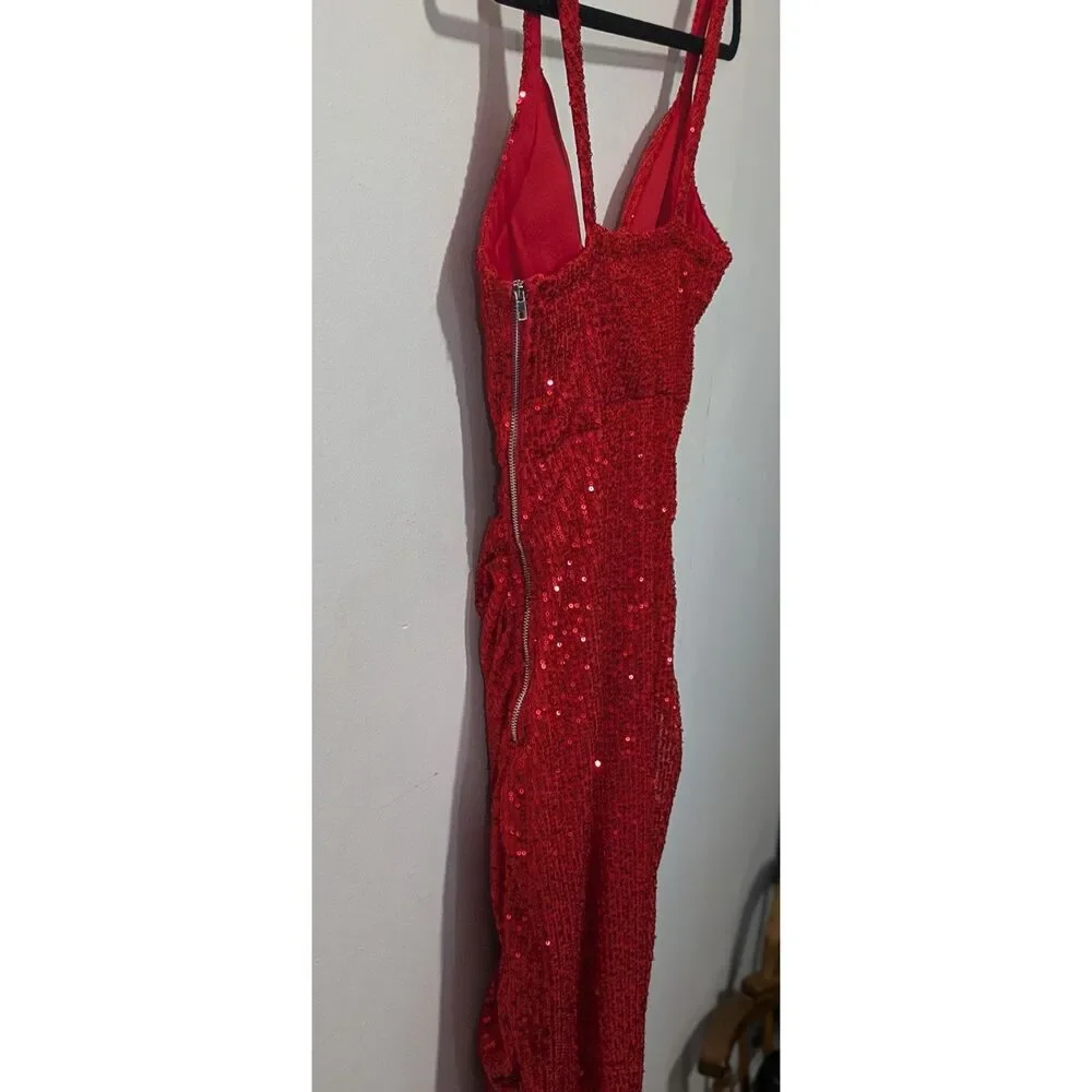 Fashion Nova Sequined Accented Bodice Dress sz. M - Picture 3 of 6